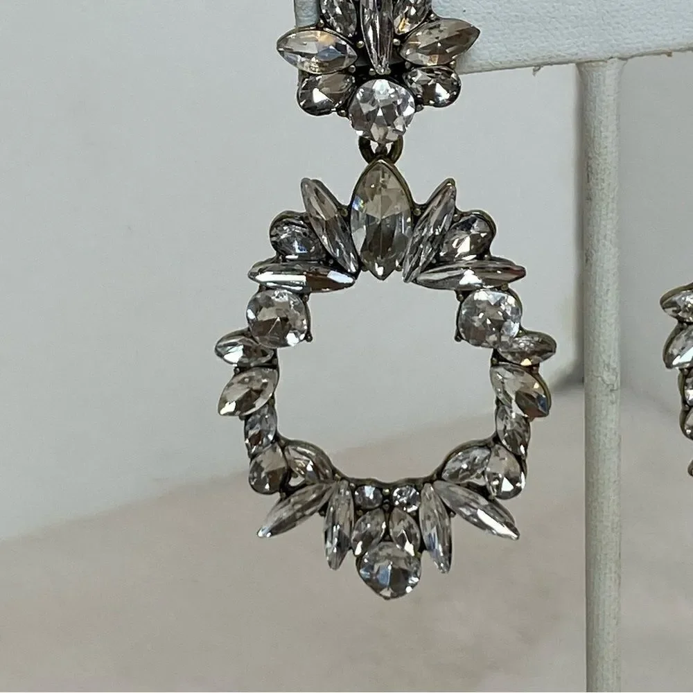 Baublebar Large Oval Post Clear Sone Earrings